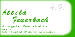 attila feuerbach business card